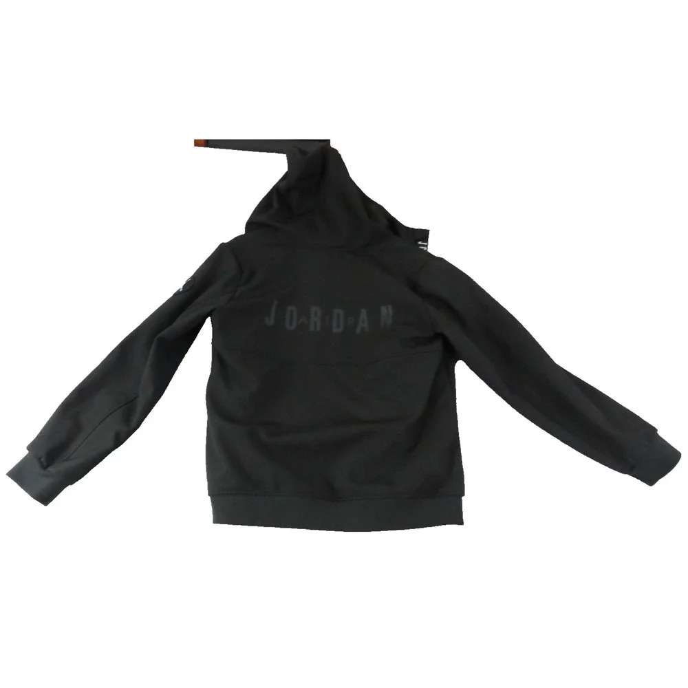 JORDAN Big Kids Soft Shell Full Zip Hooded Jacket Iron‎ Grey Size L (12/13) EUC